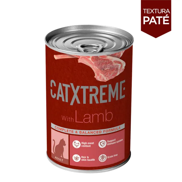 12 latas x 400 g Catxtreme Cordero en paté lata para gatos ¡Pack Ahorro!