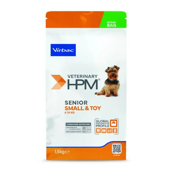 3 kg Virbac Veterinary HPM Senior Small & Toy pienso para perros