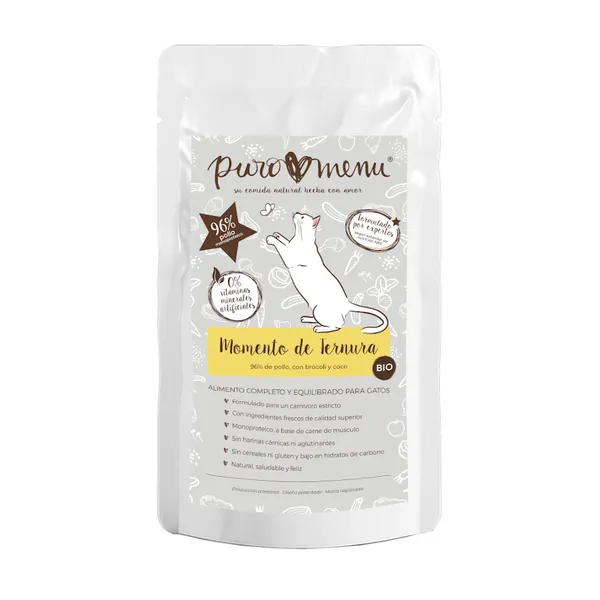 12 sobres x 100 g Puro Menu Bio Momento de Ternura sobre para gatos ¡Pack Ahorro!