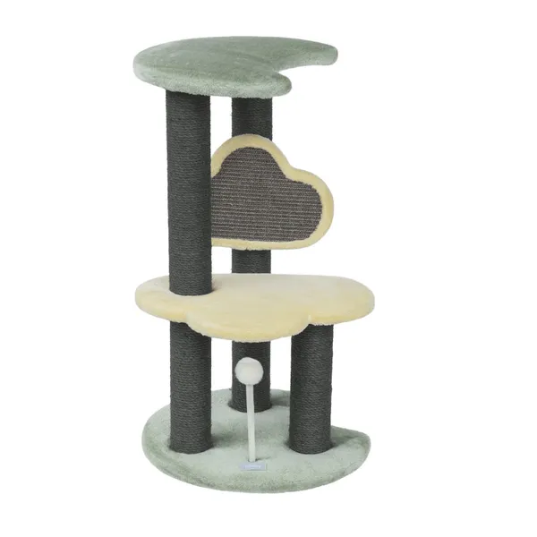 Leeby Karlo torre rascador con juguete para gatitos