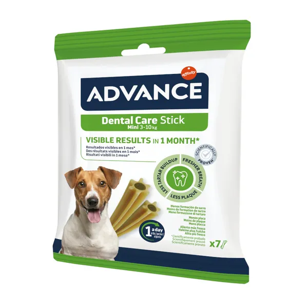 7 barritas Advance Dental Care Stick Mini snack para perros