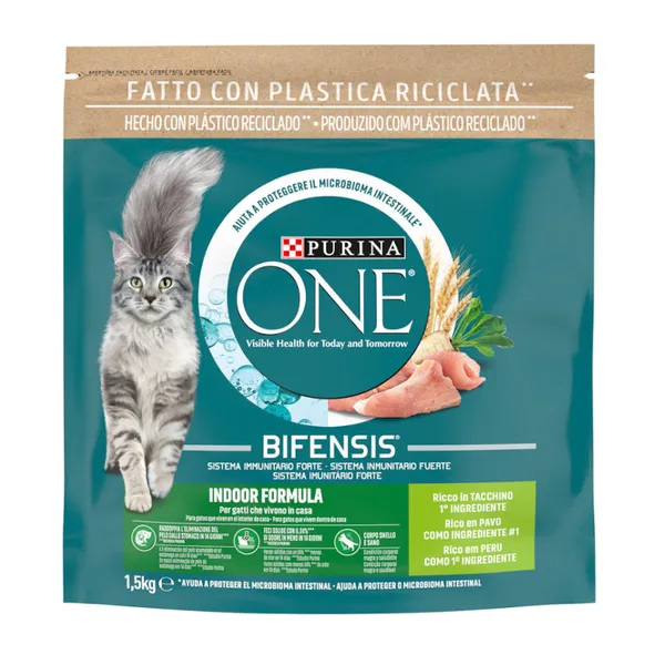 1.5 kg Purina One Indoor Pavo y Cereales pienso para gatos