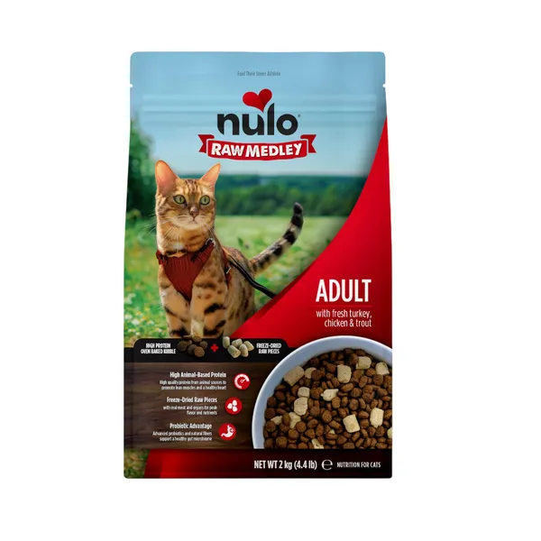 2 kg Nulo Raw Medley Pienso Pavo Pollo y Trucha para gatos