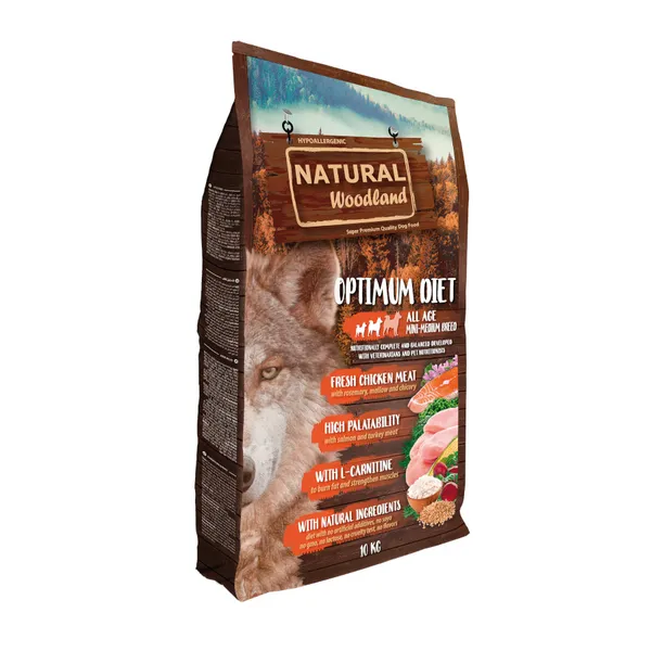 10 kg Natural Woodland Mini-Medium Optimum Diet Hypoallergenic pienso para perros