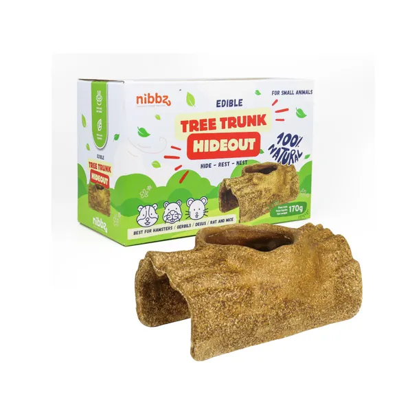 Nibbz Casa Escondite de Arbol Comestible complemento alimenticio para roedores