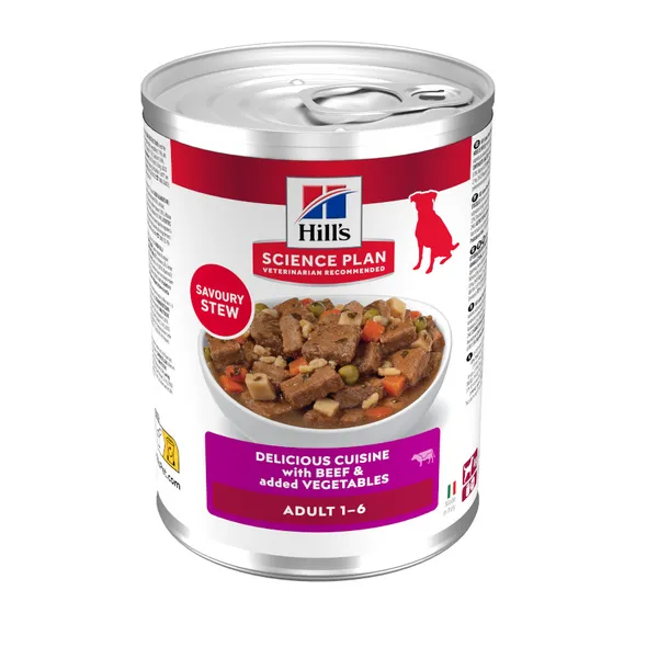 363 g Hill's Science Plan Adult Estofado con vacuno y verduras lata para perros