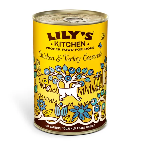 12 latas x 400 g Lily's Kitchen pollo y pavo lata para perros ¡Pack ahorro!