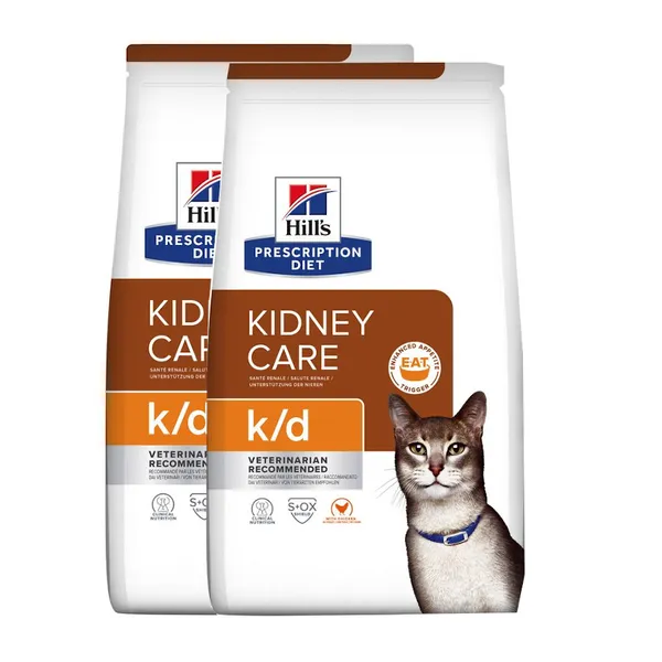 2 x 3 kg Hill's Prescription Diet Kidney Care k/d Pollo pienso para gatos ¡Pack ahorro!