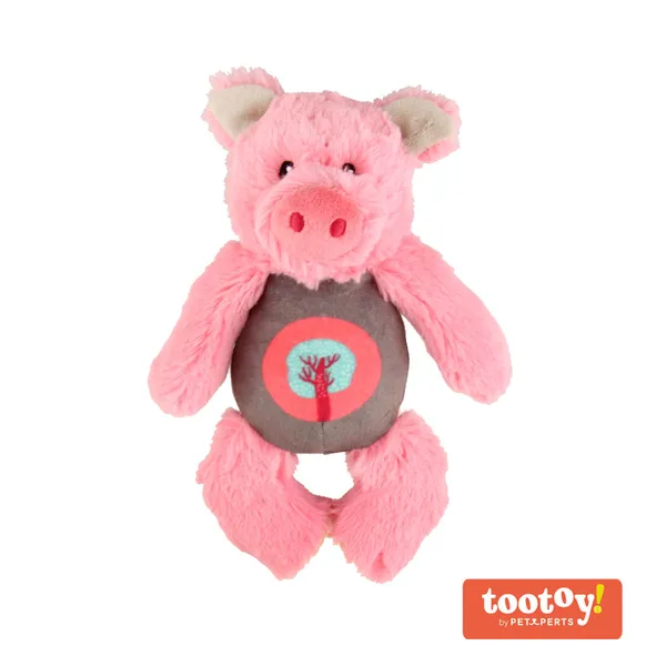 Tootoy! Puppy Pink Pig Cuddler peluche para perros