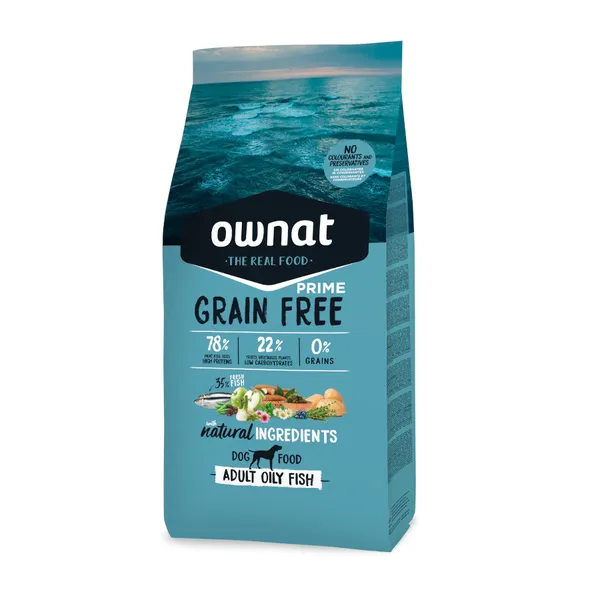 12 kg Ownat Prime Grain Free Pescado Azul Adulto pienso para perros