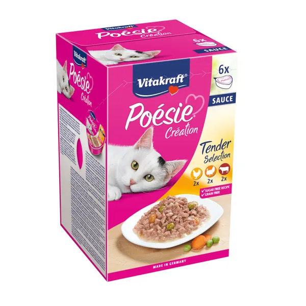 12 tarrinas x 85 g Vitakraft Poésie Carne tarrinas en salsa para gatos ¡Pack Ahorro!