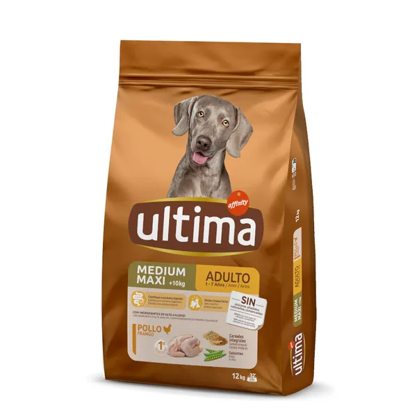 2 x 18 kg Affinity Ultima Adult Medium/Maxi Pollo pienso para perros ¡Pack ahorro!