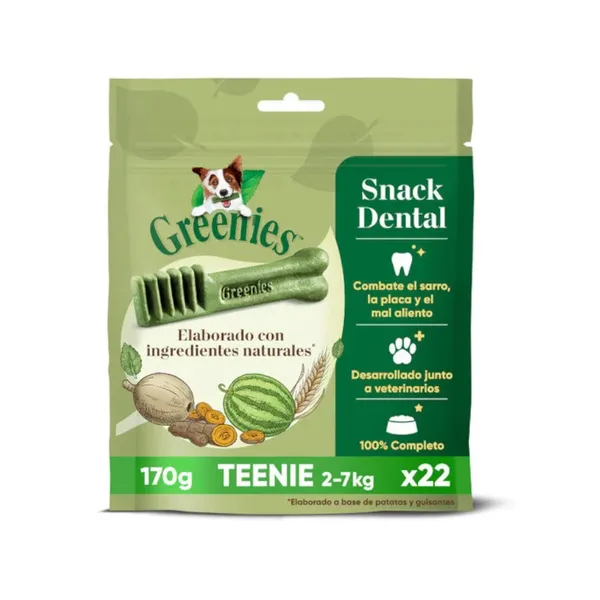 22 barritas Greenies Teenie Snacks Dentales Naturales para perros toy