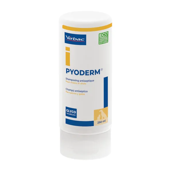 250 ml Virbac Pyoderm Champú Antiséptico Dermatológico para perros