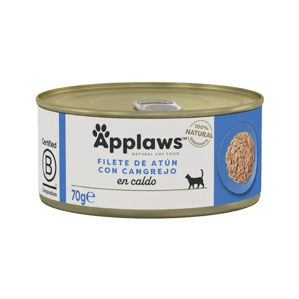 70 g Applaws Atún y Cangrejo lata para gatos