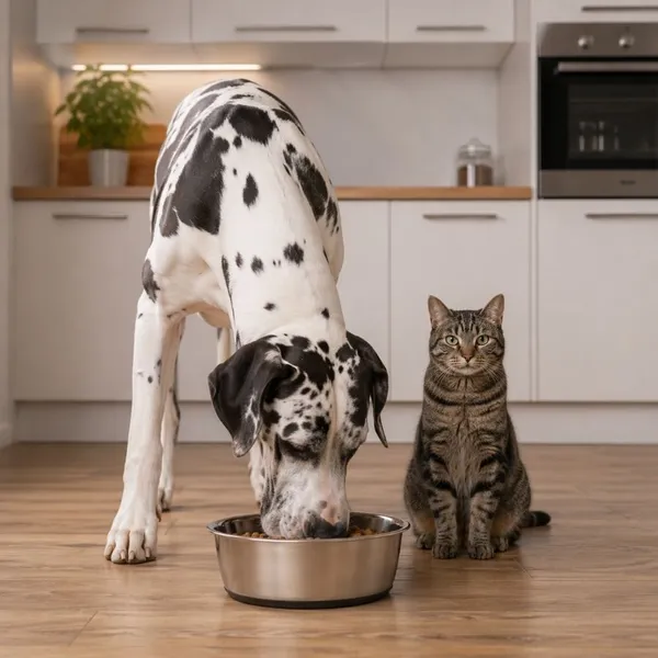 Leeby Comedero Acero Inoxidable con Base Goma para perros y gatos