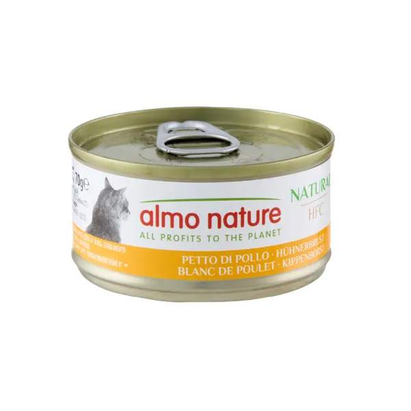 70 g Almo Nature HFC Natural Pollo lata para gatos