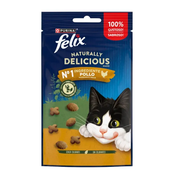 50 g Felix Bocaditos Naturally Delicious Pollo para gatos