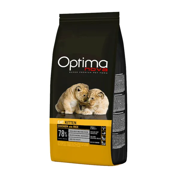 6 KG 6 kg Optima Kitten Nova Pollo y Arroz pienso para gatos