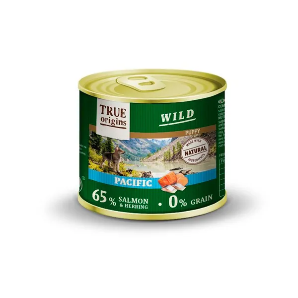12 latas x 200 g True Origins Wild Puppy Pacific Salmón y Arenque en paté lata ¡Pack ahorro!