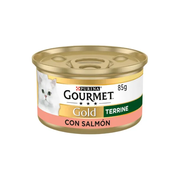 24 latas x 85 g Gourmet Gold Terrine Salmón lata para gatos ¡Pack ahorro!