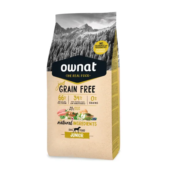 14 kg Ownat Just Grain Free Junior pienso para cachorros