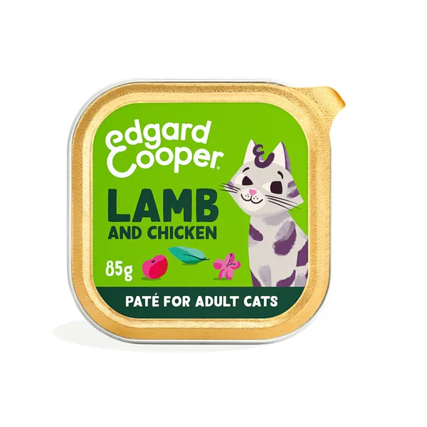 85 g Edgard & Cooper Adult Cordero y Pollo en Paté tarrina para gatos