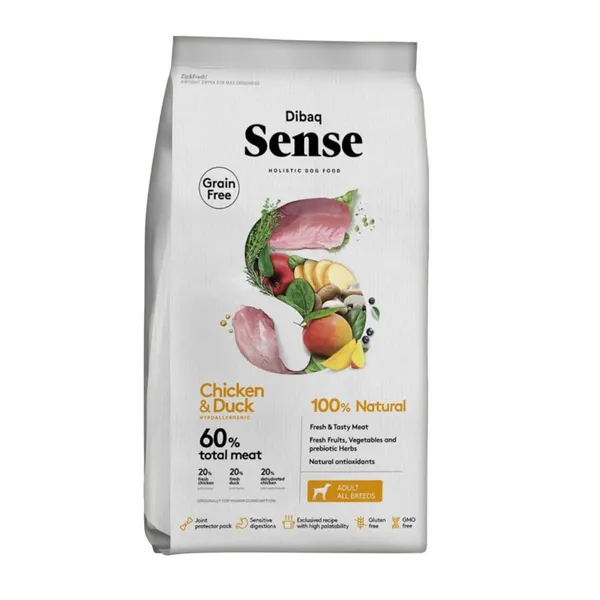 12 kg Dibaq Sense Adult Grain Free Pollo y Pato pienso para perros