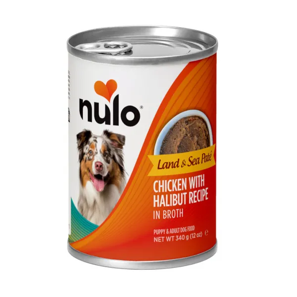 340 g Nulo Ternera Pollo con Fletán Paté en Lata para perros