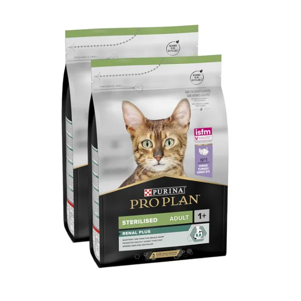 2 x 3 kg Pro Plan Adult Sterilized Pavo Pienso para gatos ¡Pack ahorro!