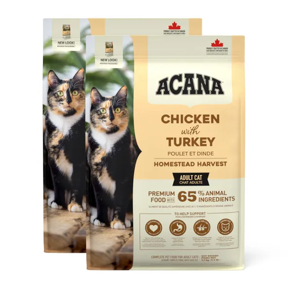 2 x 4.5 kg Acana Homestead Harvest pienso para gatos ¡Pack ahorro!