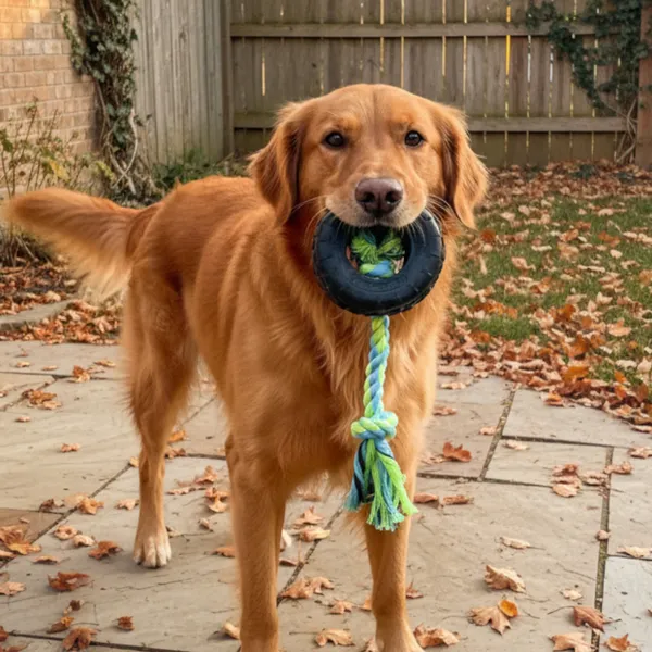 Tootoy! Mordedor Neumático de Goma con Cuerda para perros