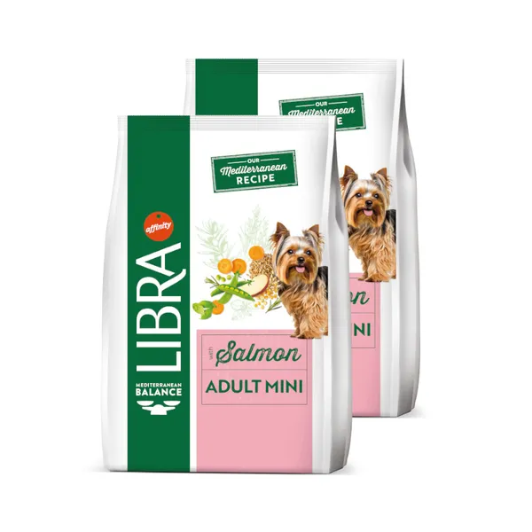 2 x 8 kg Libra Adult Mini Salmón pienso para perros ¡Pack ahorro!