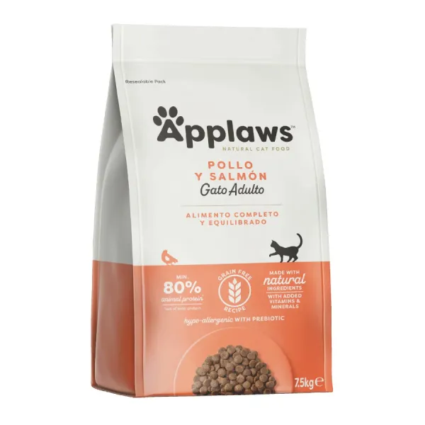 7.5 kg Applaws Adult Grain Free Salmón y Pollo pienso para gatos