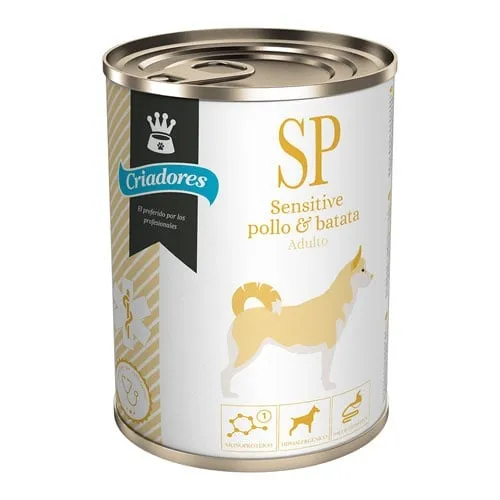 24 latas x 400 g Criadores Dietetic Adulto Sensitive Pollo y Batata lata para perros ¡Pack Ahorro!