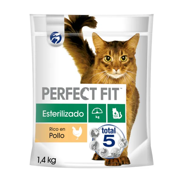 1.4 kg Perfect Fit Adult 1+ Esterilizado Pollo pienso para gatos