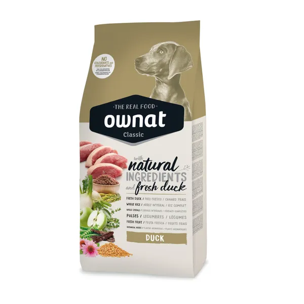 4 kg Ownat Classic Pienso Pato para perros