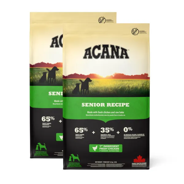 2 x 11.4 kg Acana Senior pienso para perros ¡Pack ahorro!