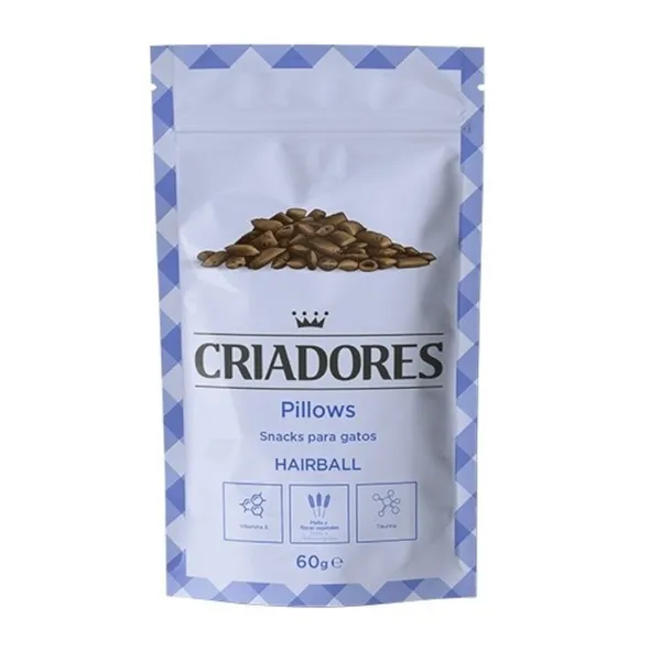 6 bolsitas x 60 g Criadores Bocaditos Hairball para gatos ¡Pack ahorro!