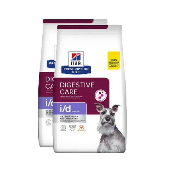 2 x 12 kg Hill's Prescription Diet Digestive Care i/d Low Fat Pollo pienso para perros ¡Pack ahorro!