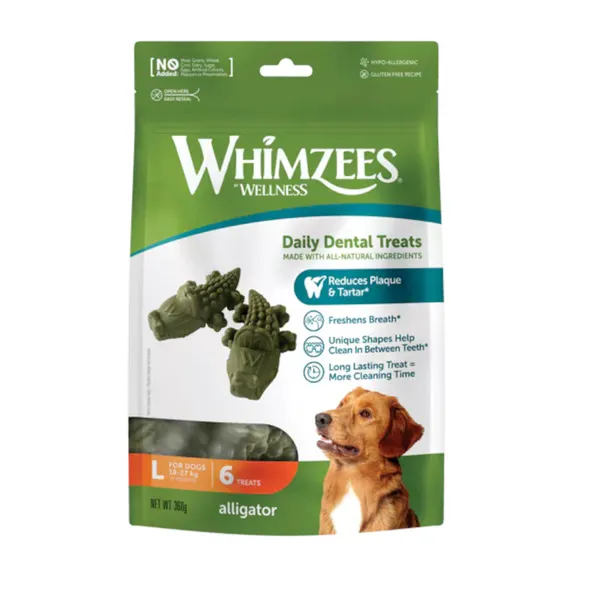 6 barritas Whimzees Snacks Dentales Erizo para perros de razas grandes