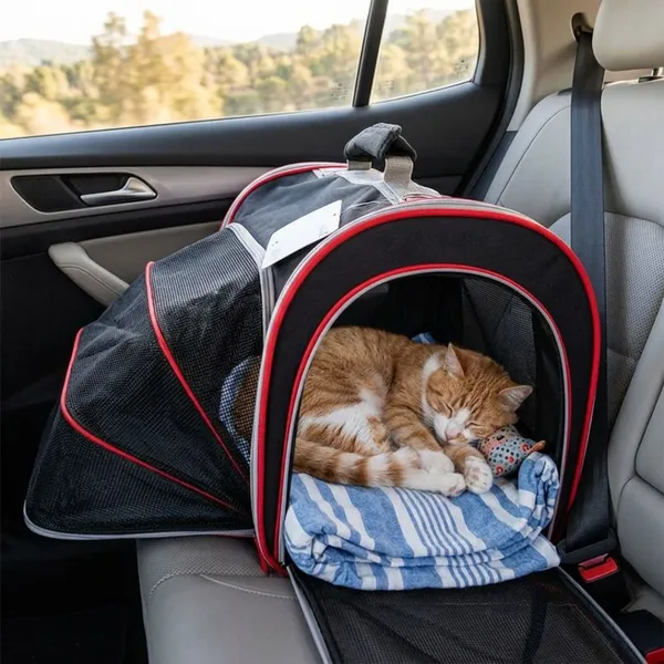 Outech Carrier Oslo Transportín con Red para perros y gatos