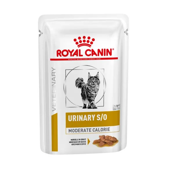 12 sobres x 85 g Royal Canin Veterinary Urinary Moderate Calorie sobres para gatos