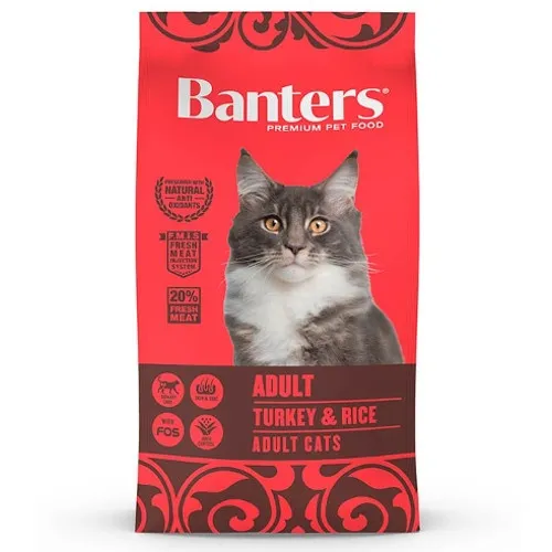 8 kg Banters Adult Pavo y Arroz pienso para gatos