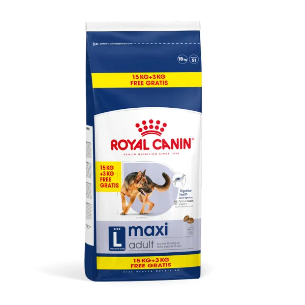 18 kg (15 + 3kg ¡gratis!) Royal Canin Maxi Adult pienso para perros