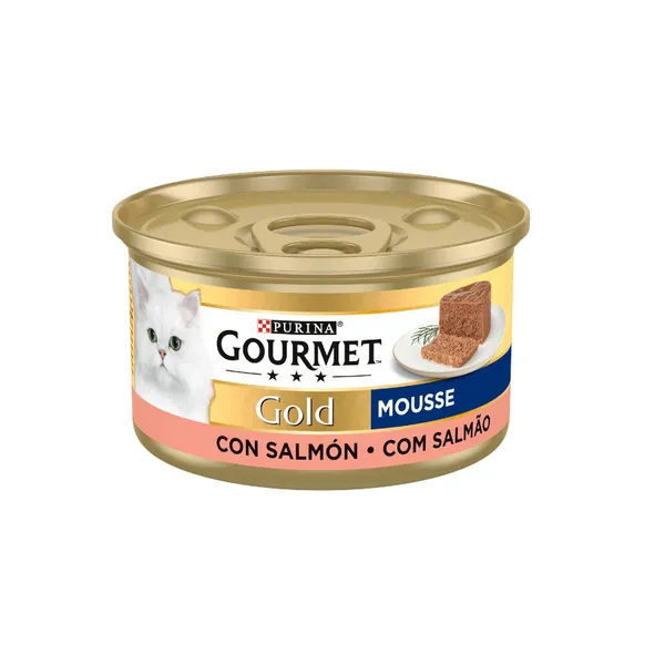 24 latas x 85 g Gourmet Gold Mousse de Salmón lata para gatos ¡Pack ahorro!