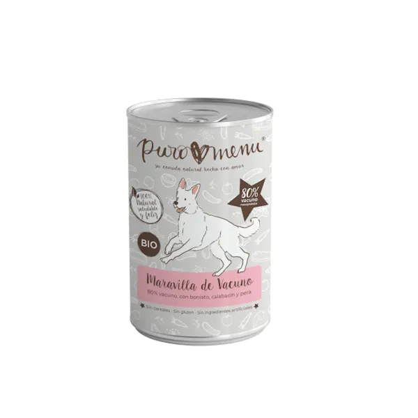 400 g Puro Menu Bio Maravilla de Vacuno lata para perros