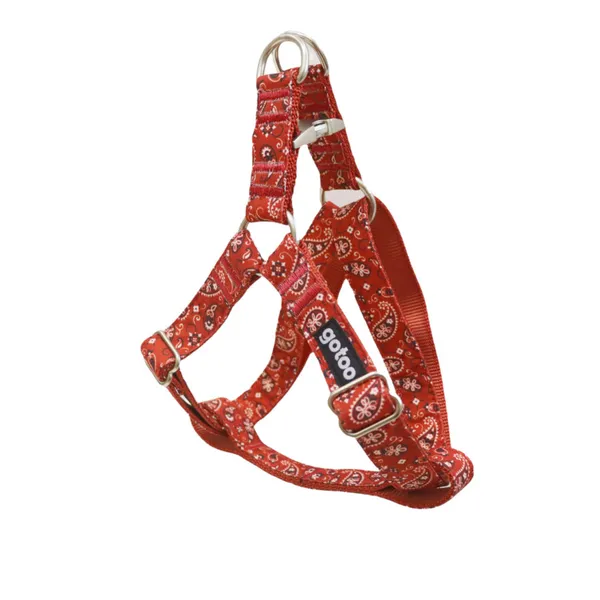 Gotoo Arnés estampado cachemira rojo para perros