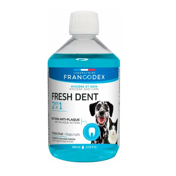 250 ml Francodex Fresh Dent Enjuague Bucal para perros