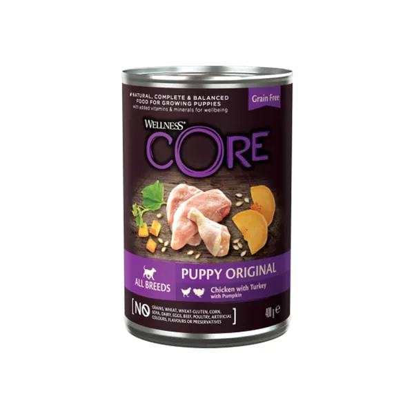 400 g Wellness Core Pollo y Pavo Lata para cachorros